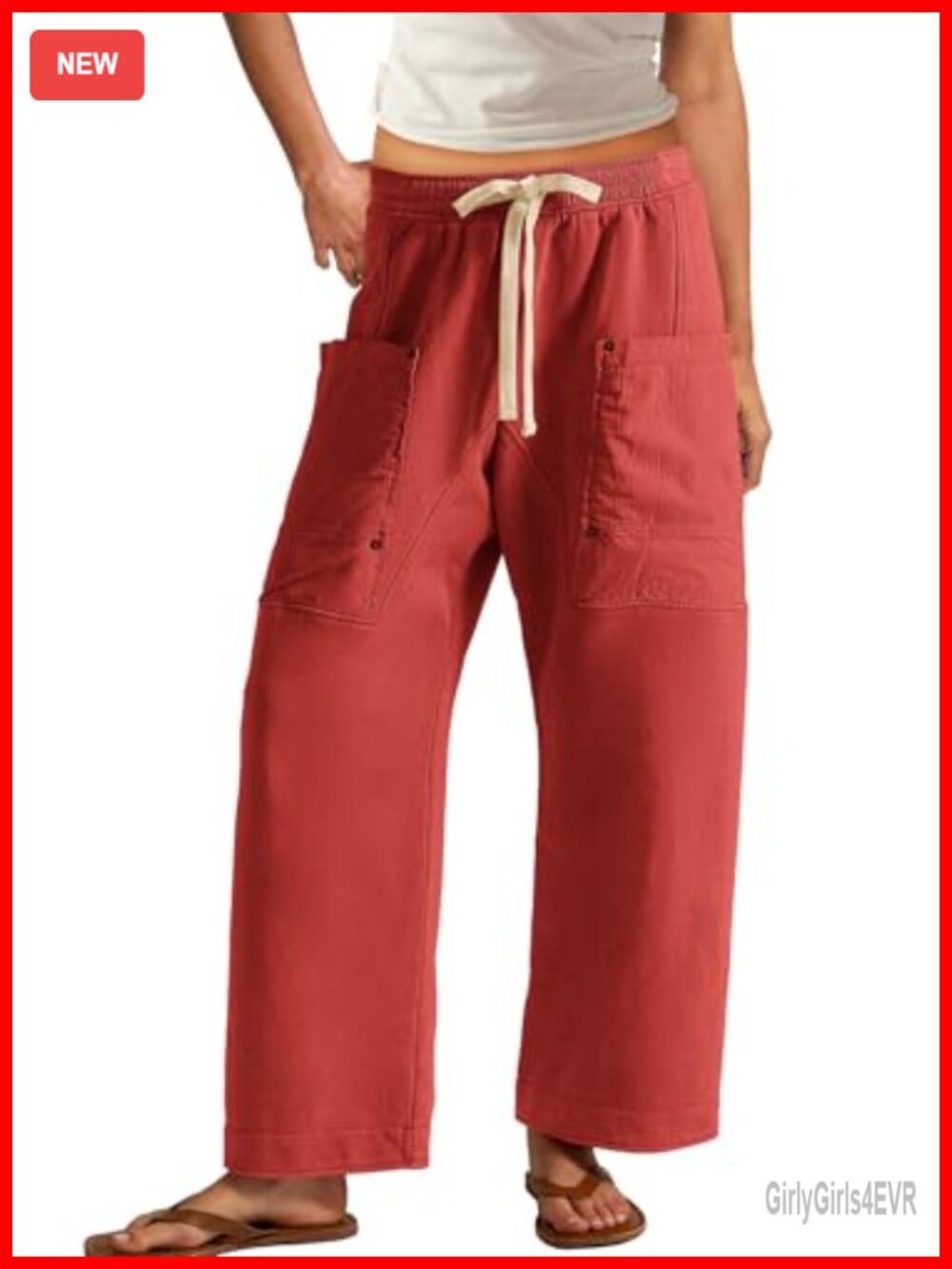 Wide Leg Sweatpants Drawstring High Rise Corduroy Pockets Baggy Lounge